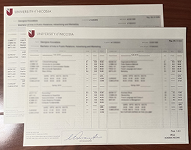 尼科西亚大学成绩单-University of Nicosia transcript