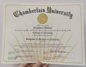 张伯伦大学文凭-Chamberlain University diploma