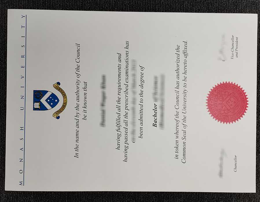 莫纳什大学毕业证-Monash University diploma