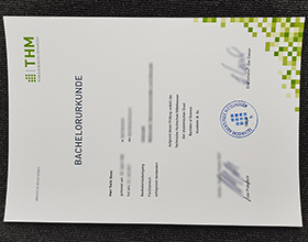 黑森中央技术大学文凭-Technische Hochschule Mittelhessen Urkunde