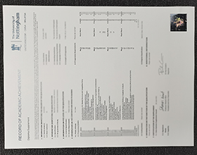 诺丁汉大学成绩单上的一行成绩，当年可能忙了整整一个学期